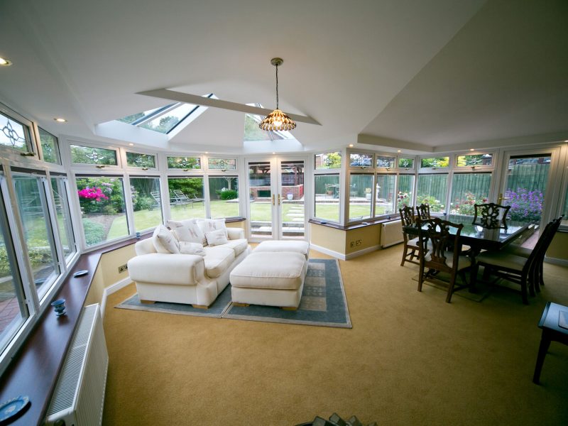 Solid roof with integrated glass panels Bridgend